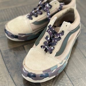Vans - Kids Size 1.5 Tan and Camo